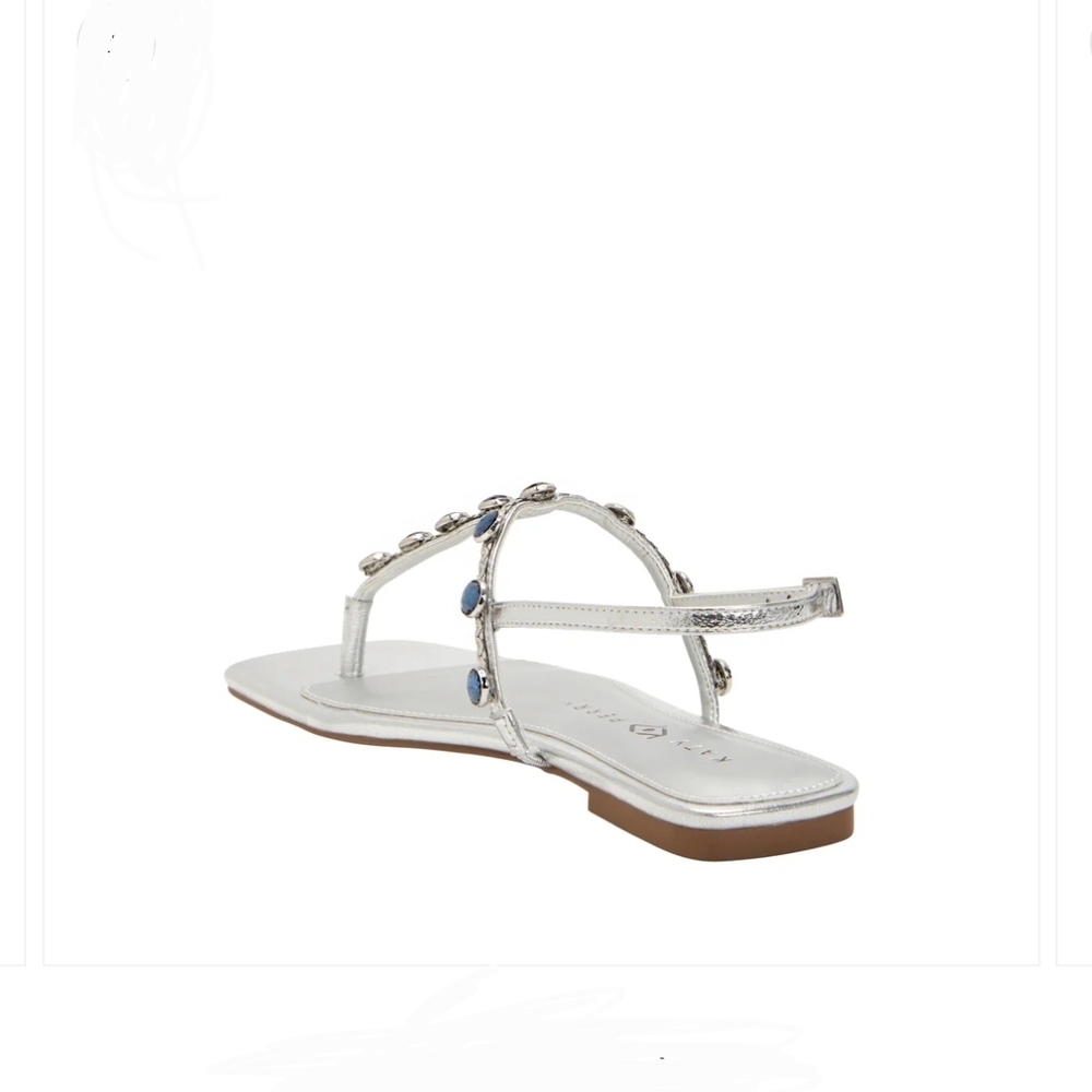 Katy Perry Collections Silver Sandal with Blue Gem Accents - Picture 5 of 8